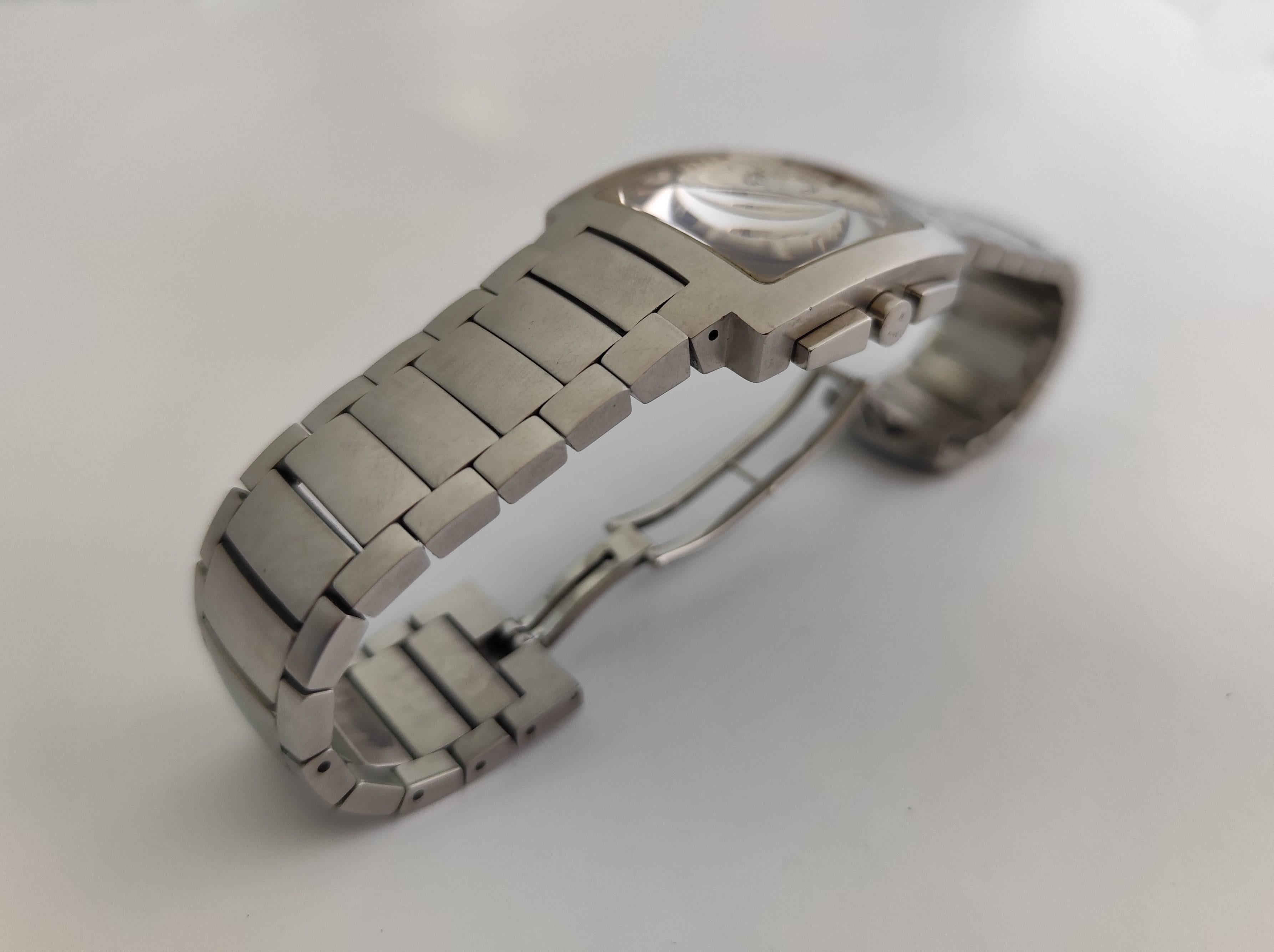 Longines Oposition L3.628.4 Men's Chronograph Steel Watch en vente 5