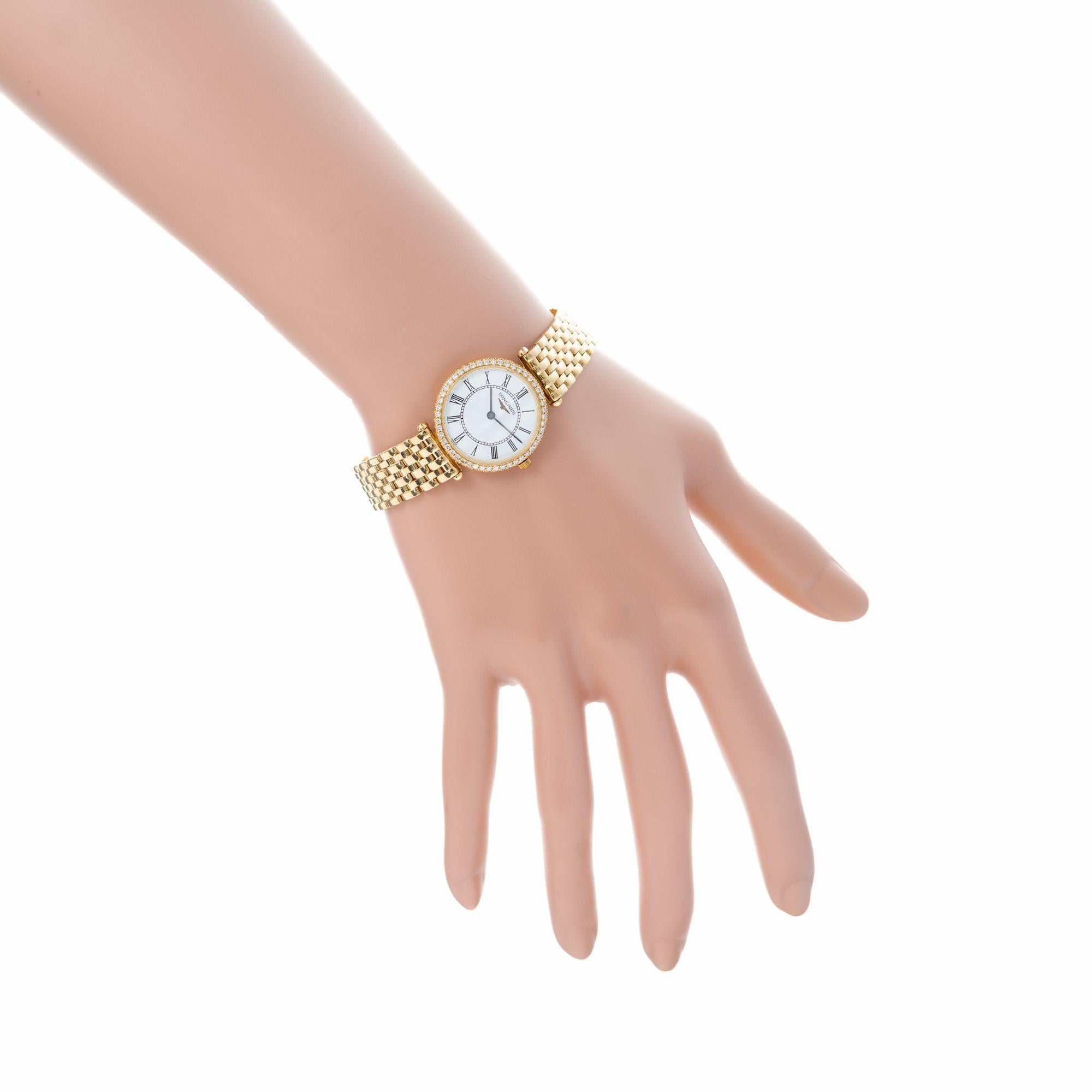 Women's Longines Panther .30 Carat Diamond 18k Gold Ladies Wristwatch