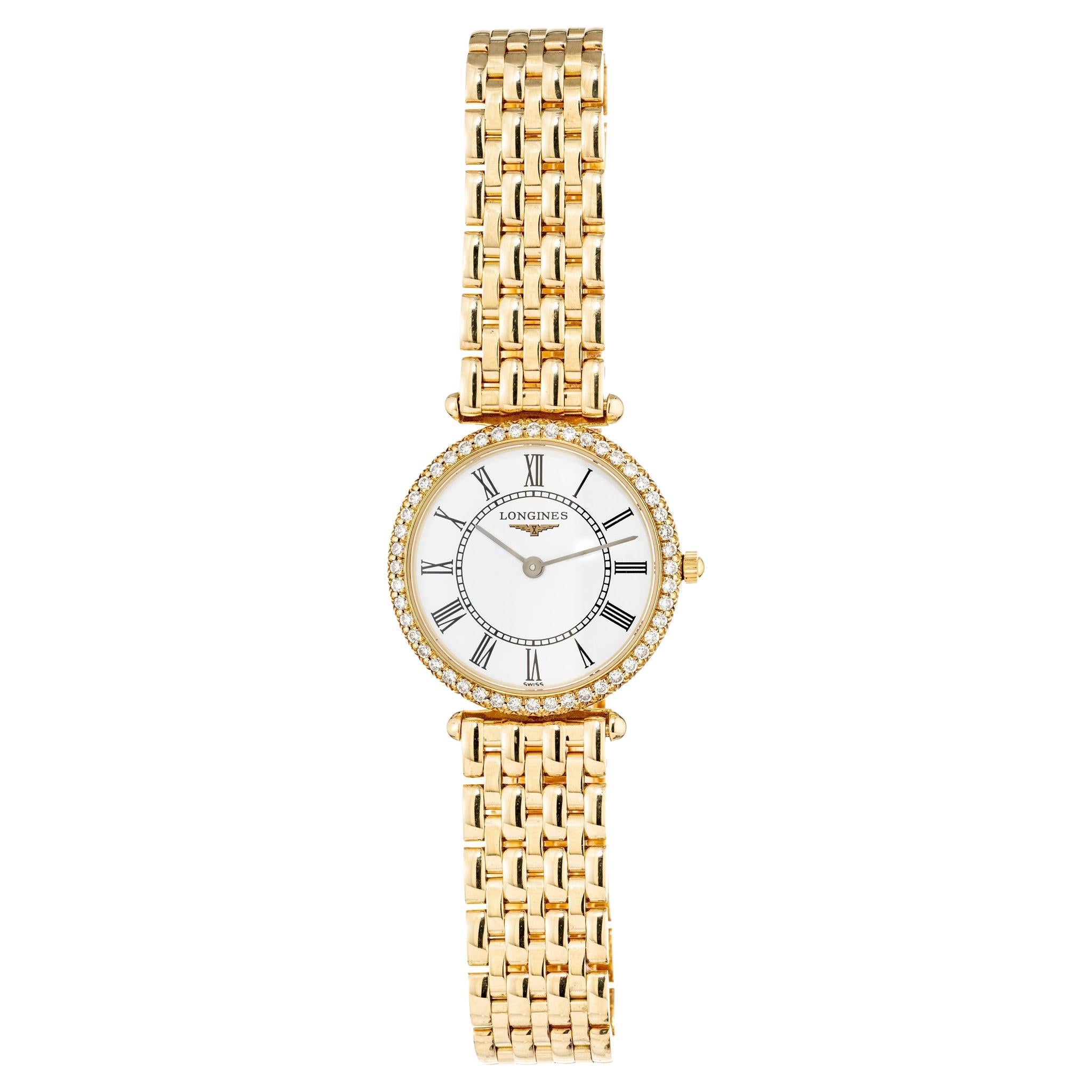 Longines Panther .30 Carat Diamond 18k Gold Ladies Wristwatch