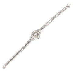 Vintage Longines Platinum and Diamond Wristwatch