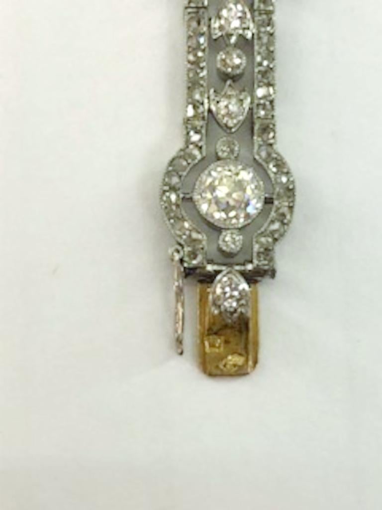 Orologio Longines in platino con smeraldo e diamante in vendita 6
