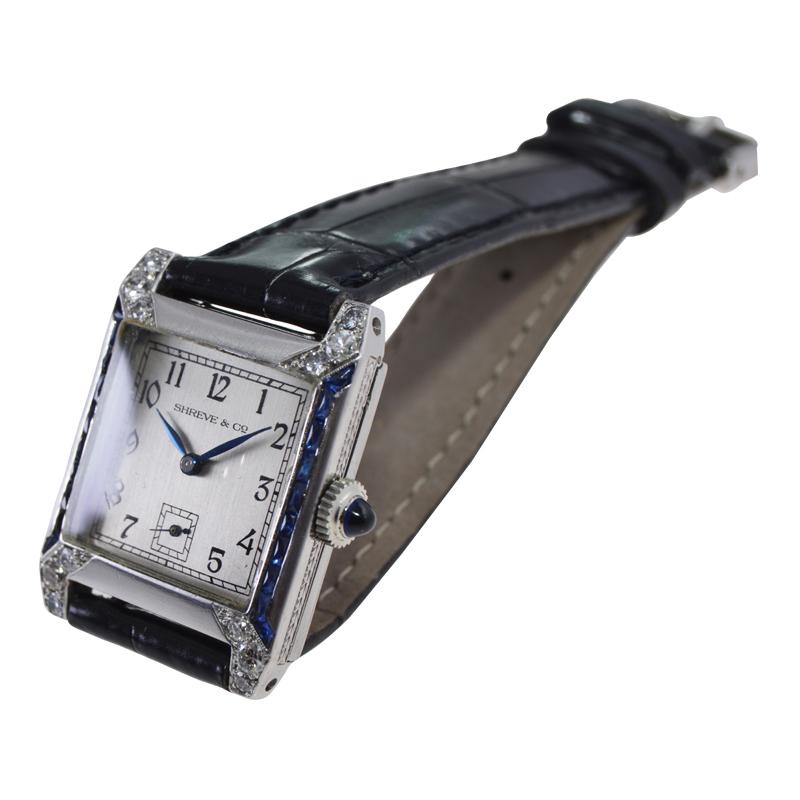 Longines Platinum Hand Made Art Deco Dress Watch from 1945 2