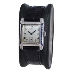 Longines Platinum Hand Made Art Deco Dress Watch from 1945