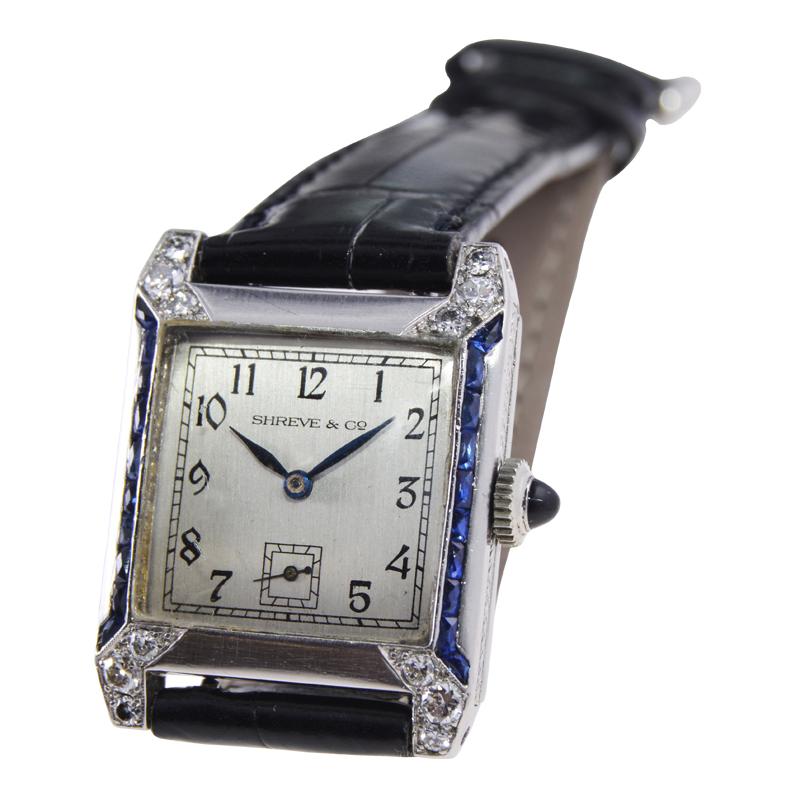 Longines Platinum Hand Made Art Deco Dress Watch from 1945 1