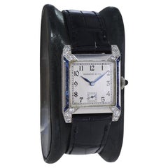 Longines Platinum Hand Made Art Deco Dress Watch from 1945