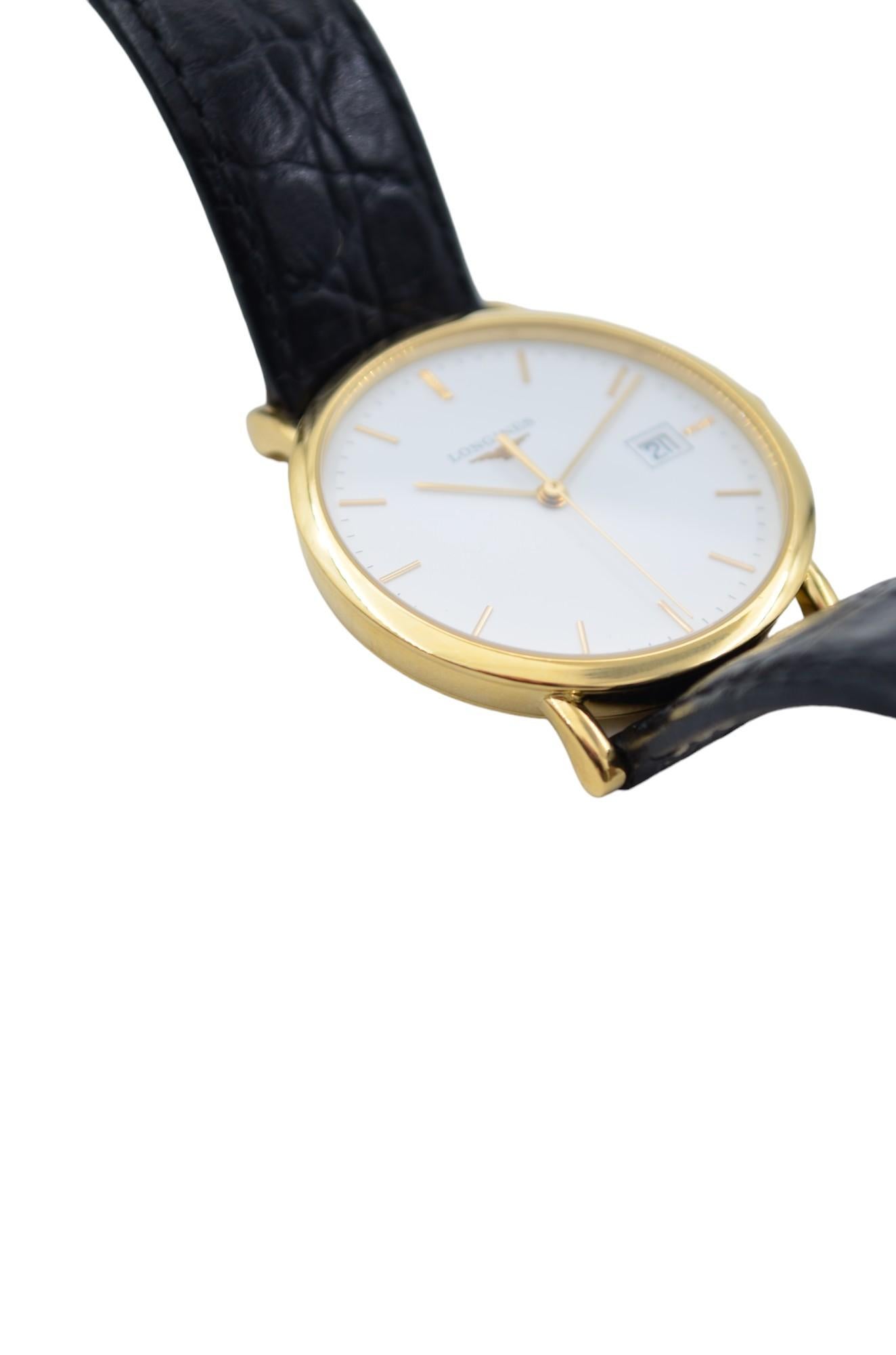 Longines Presence 34 White Dial Ladies' Watch Leather Strap Quartz L4.777.6.12.2 For Sale 9
