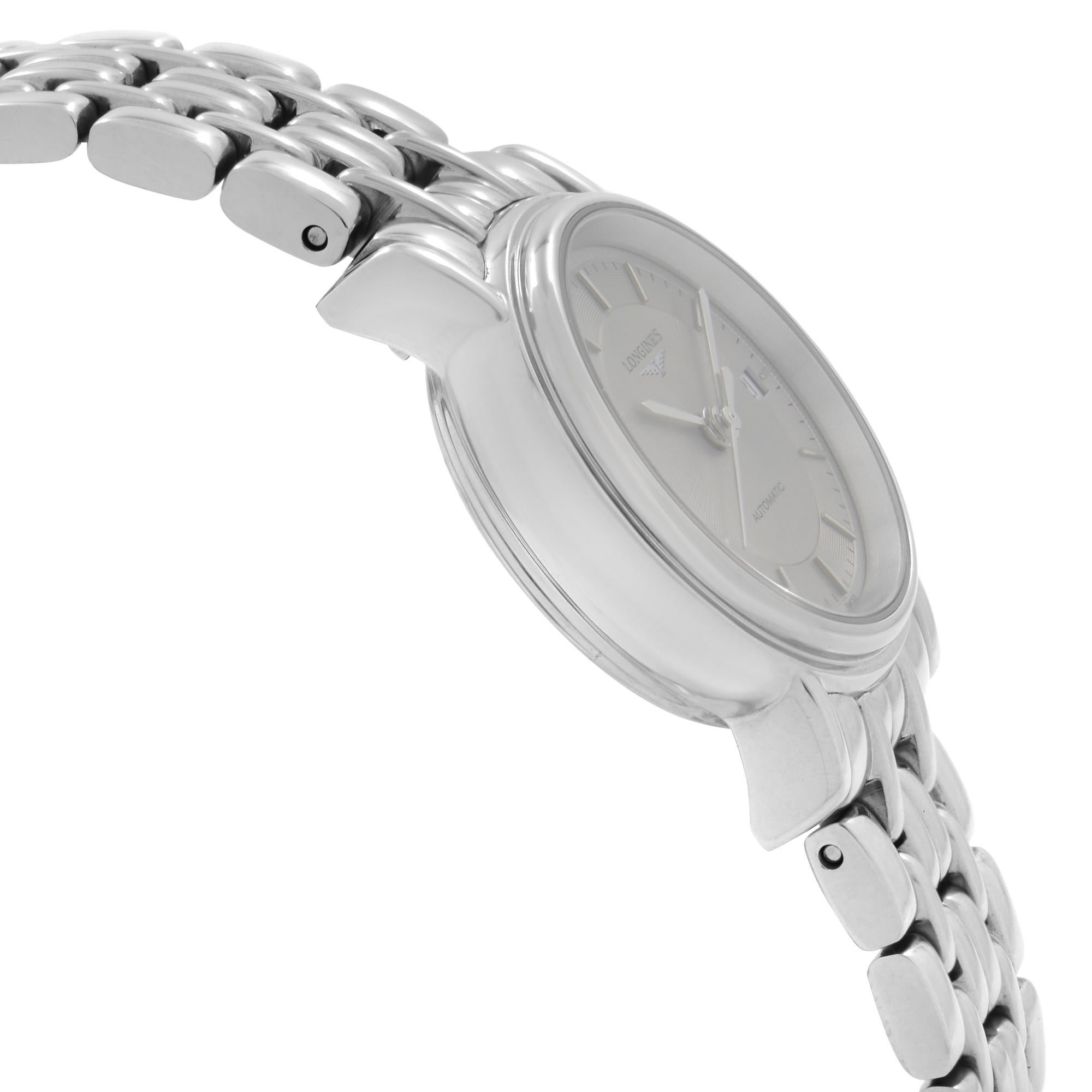 Women's Longines Presence Steel Silver Dial Automatic Ladies Watch L4.321.4.78.6 For Sale