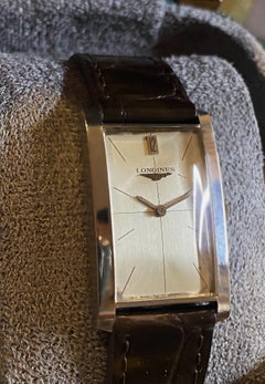 Longines ref 7348-5 cal. 428 Rectangular S/Steel Case Crosshair Dial c1968 Watch