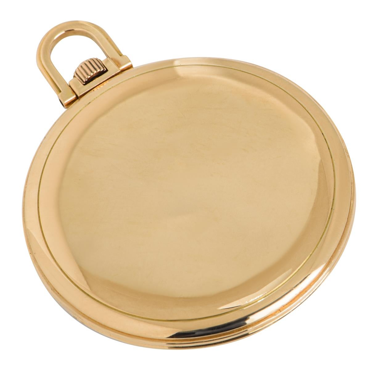 Longines Rose Gold Open Face Keyless Lever Gentleman's Dress pocket Watch C1920 For Sale 1