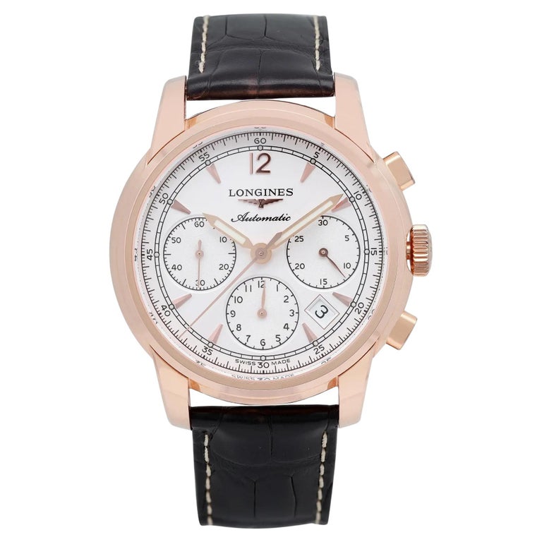 Longines Saint-Imier 41mm 18K Rose Gold White Dial Automatic Watch  L2.752.8.72.3 For Sale at 1stDibs