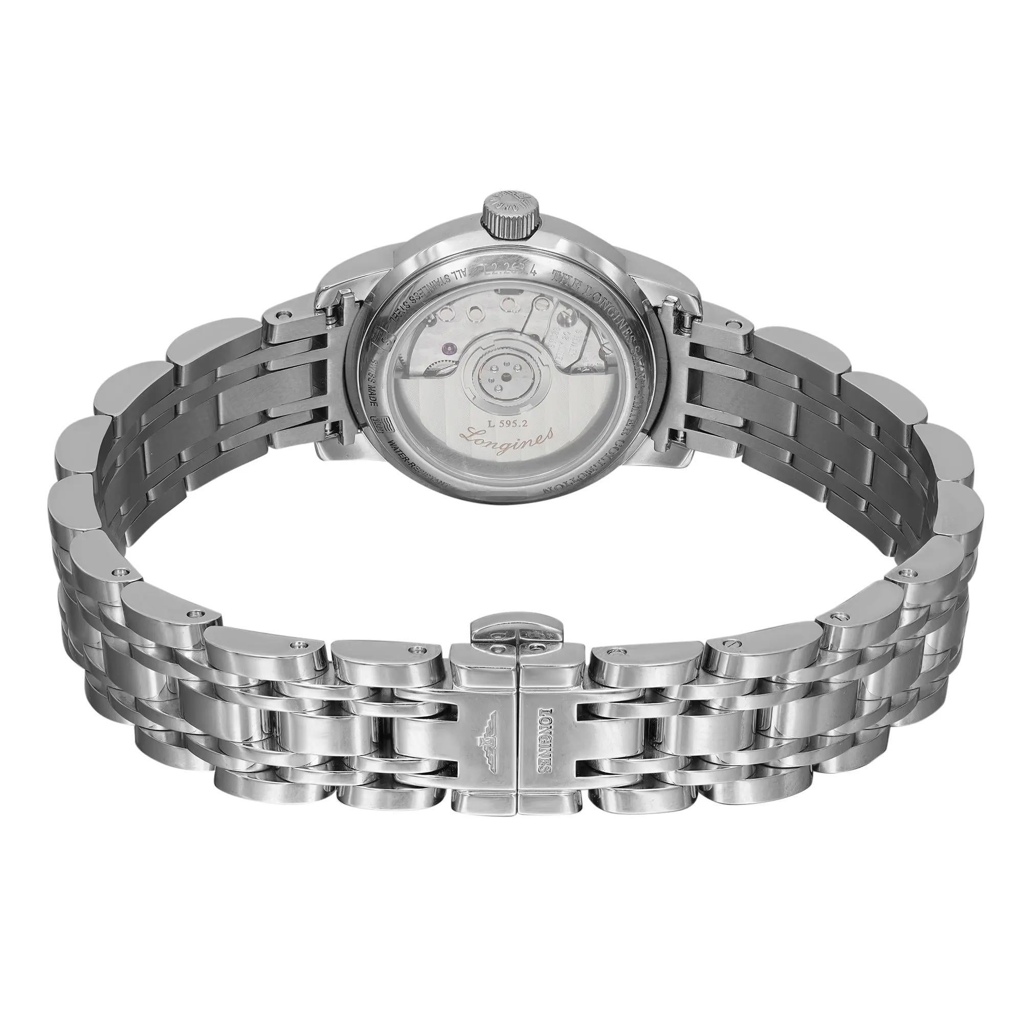 Women's Longines Saint-Imier Date Steel Black Dial Ladies Watch L2.263.4.52.6 For Sale