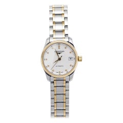 Longines Silver 18K Yellow Gold Stainless Steel Diamond Master Collection L2.128
