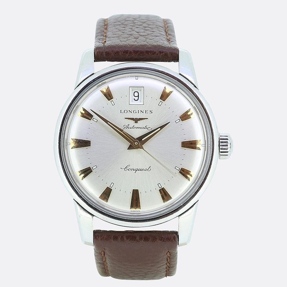 Longines Edelstahl Automatik Conquest Armbanduhr im Zustand „Gut“ im Angebot in London, GB