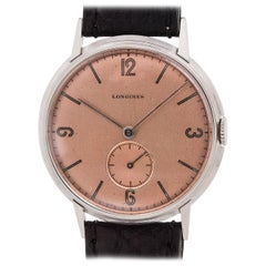 Longines Stainless Steel Dress Model manual wristwatch, circa 1942