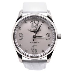 Longines Stainless Steel Mother of Pearl Diamond Watch