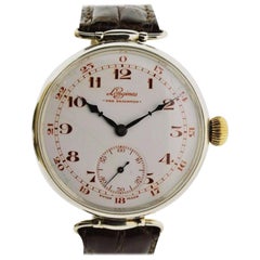 Longines Sterling Silver Campaign Style The Brighton Manual Watch, 1928