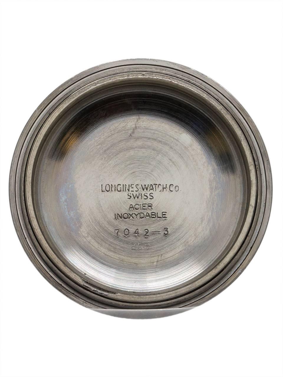 Men's Longines Stainless Steel Super Compressor Diver’s Manual Wristwatch Ref 7042-3