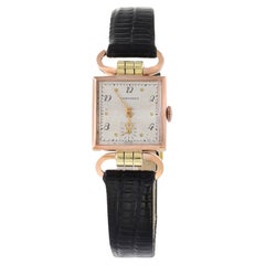 Longines Tank Montre 14 carats rose et verte