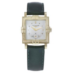 Used Longines Tank Watch 14K Yellow Gold with Guilloche Dial