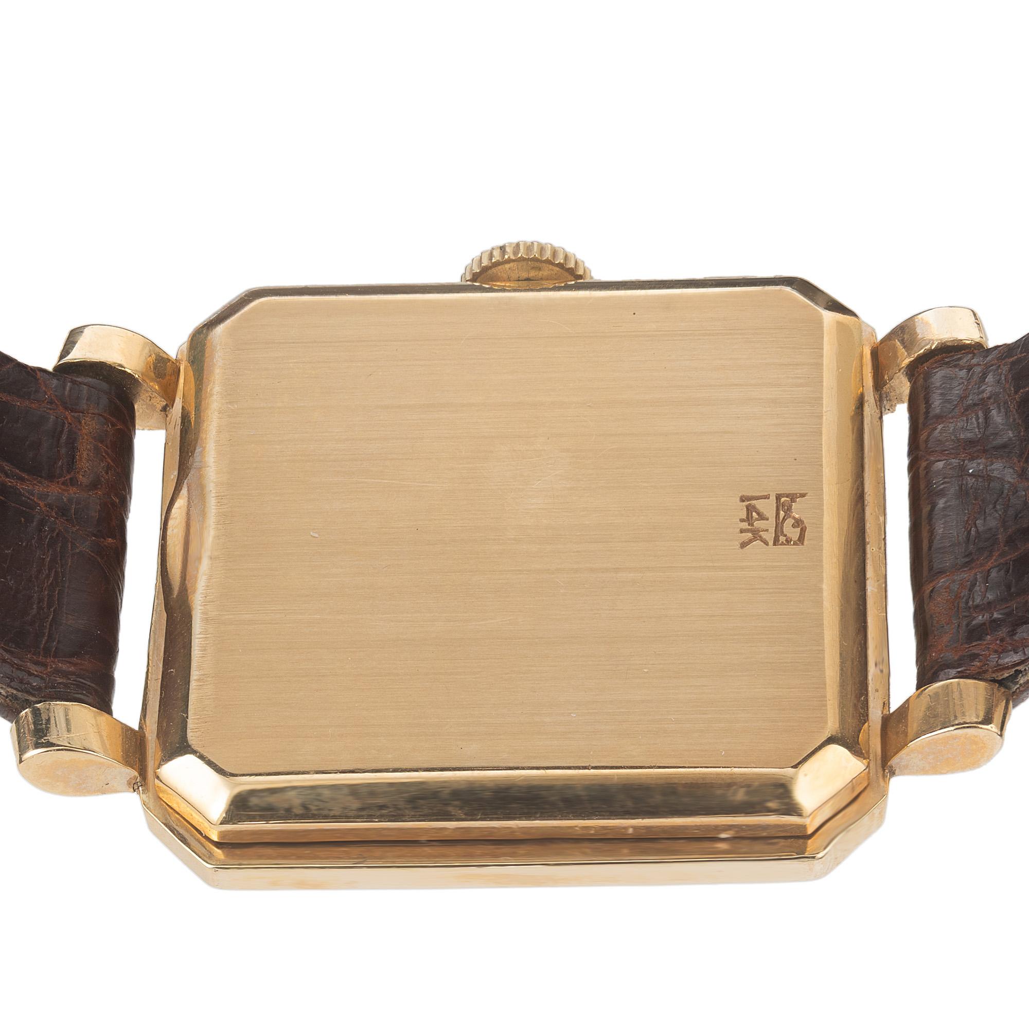 Longines Tiffany & Co. Orologio da polso in oro giallo con diamanti in vendita 1