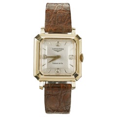 Vintage Longines Tiffany & Co. Diamond Yellow Gold Wristwatch