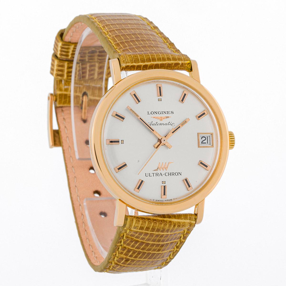Women's or Men's Longines Ultra-Chron vintage gold case For Sale