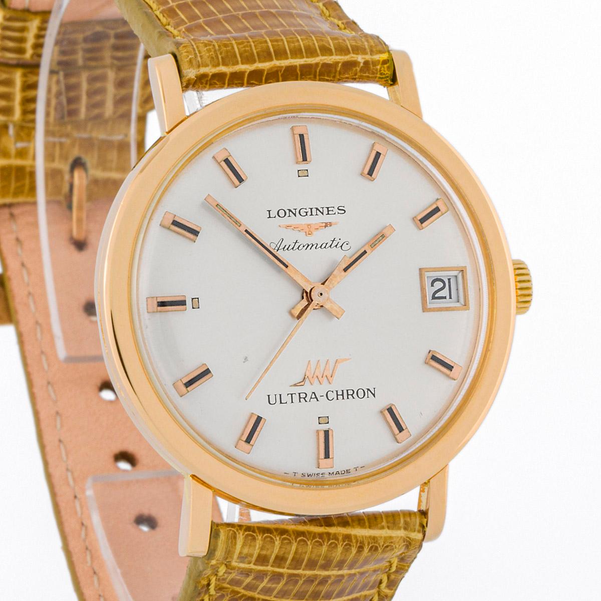 Longines Ultra-Chron vintage gold case For Sale 1