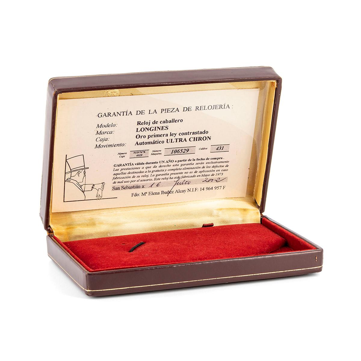 Longines Ultra-Chron vintage gold case For Sale 4
