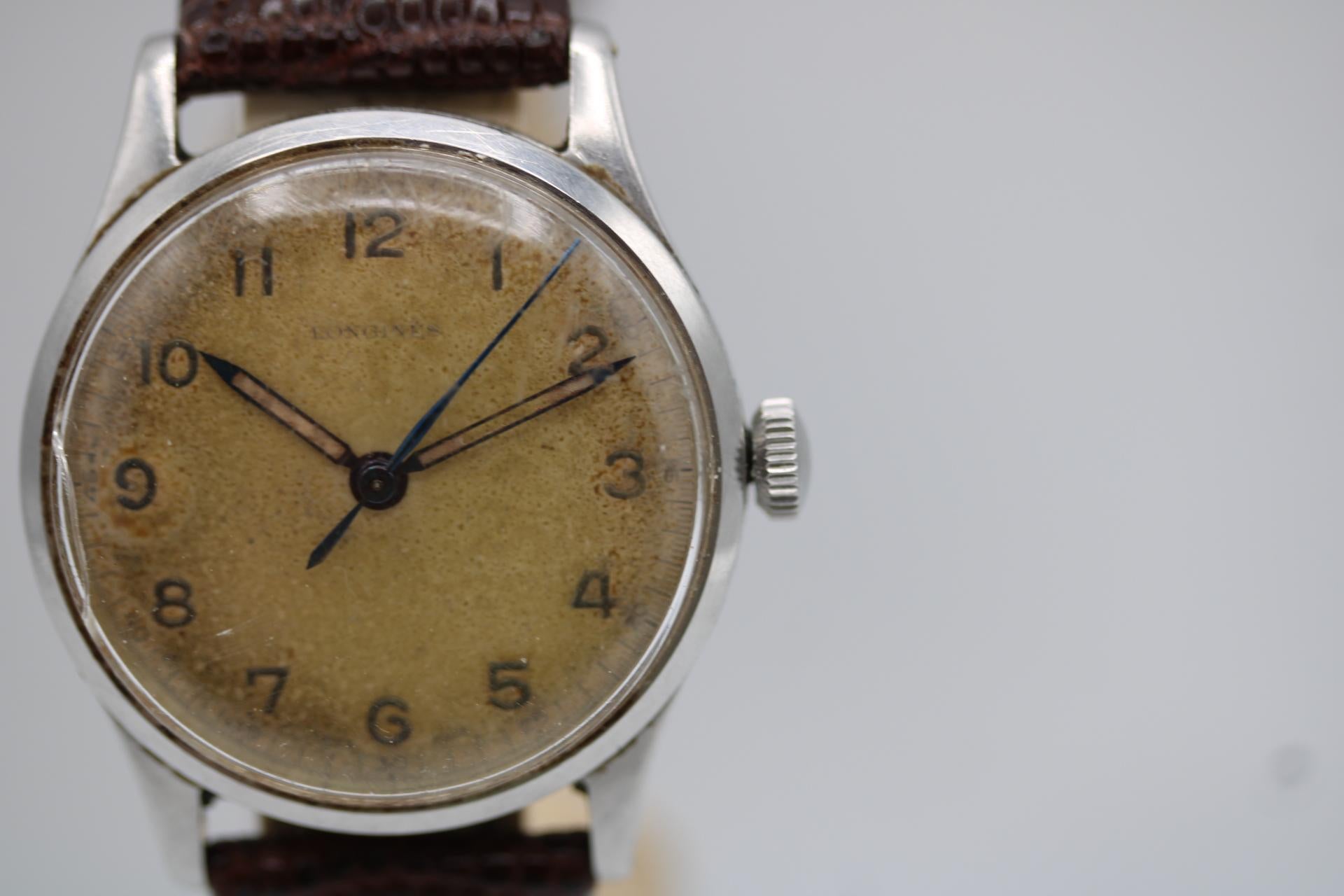 Longines Vintage 1948 Dress Watch  Dennison-Fall  Manueller Wind im Angebot 3