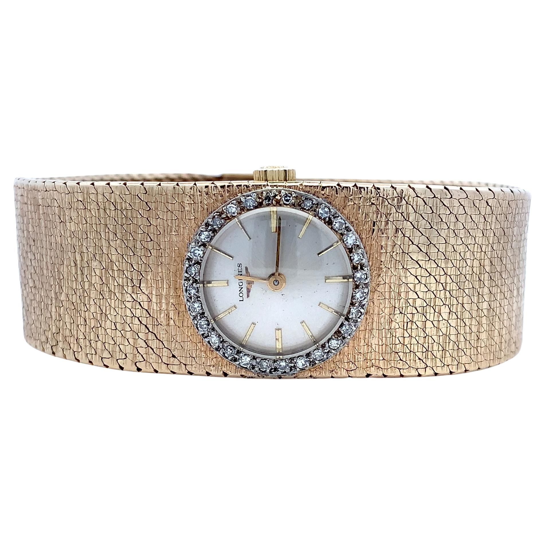 Longines vintage 9ct yellow gold ladies watch