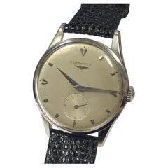 Longines Vintage Large Stainless Steel Mechanical Wrist Watch