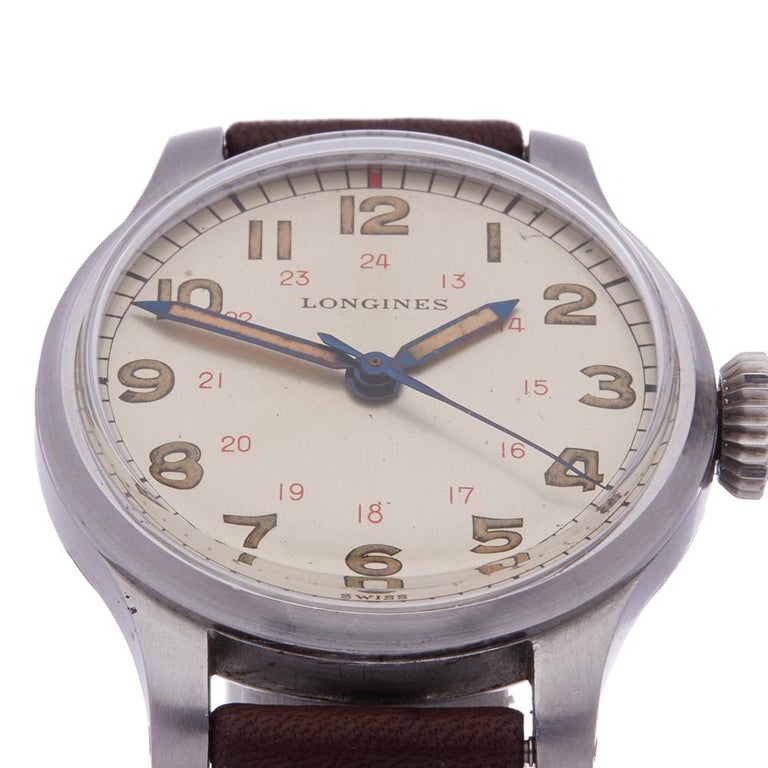 Longines Vintage Stainless Steel Wristwatch at 1stDibs