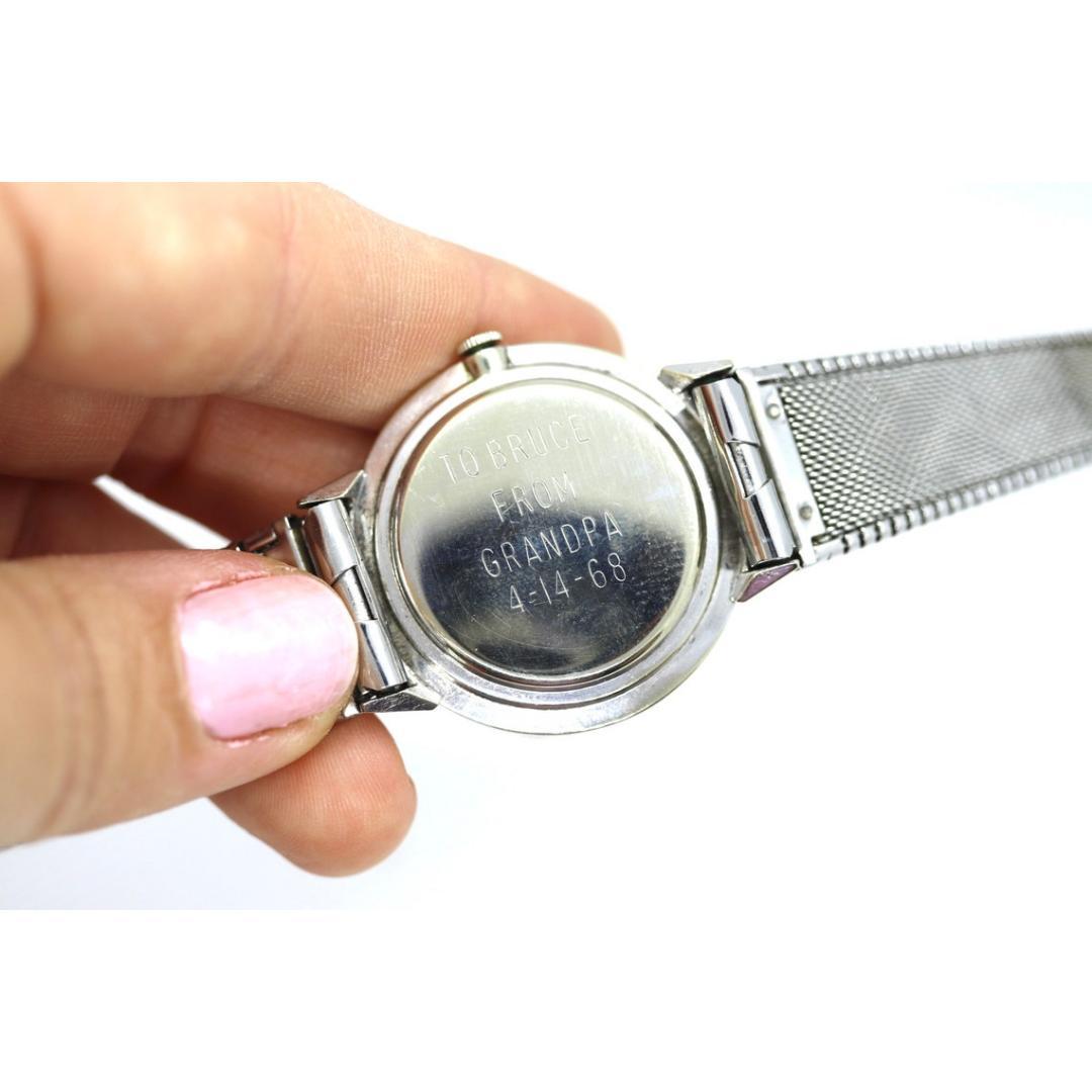 Vintage from the 1950s

Materials: Longines, Longines watch, Longines 14k, Longines wristwatch, Longines diamond watch, 14k Longines diamond watch

Extremely Rare late 50s Longines Rajah 14k white gold Men's wrist watch. Face is decorated with 14