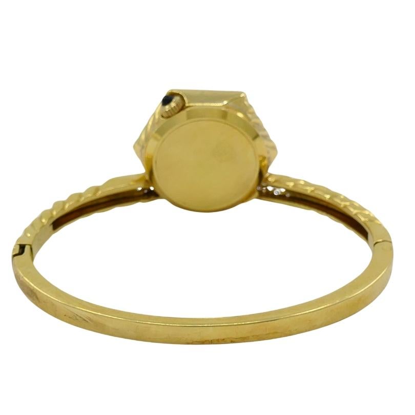 Brilliant Cut Longines Watch 18k Gold Diamond For Sale