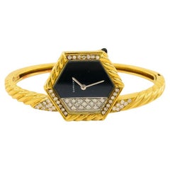 Vintage Longines Watch 18k Gold Diamond