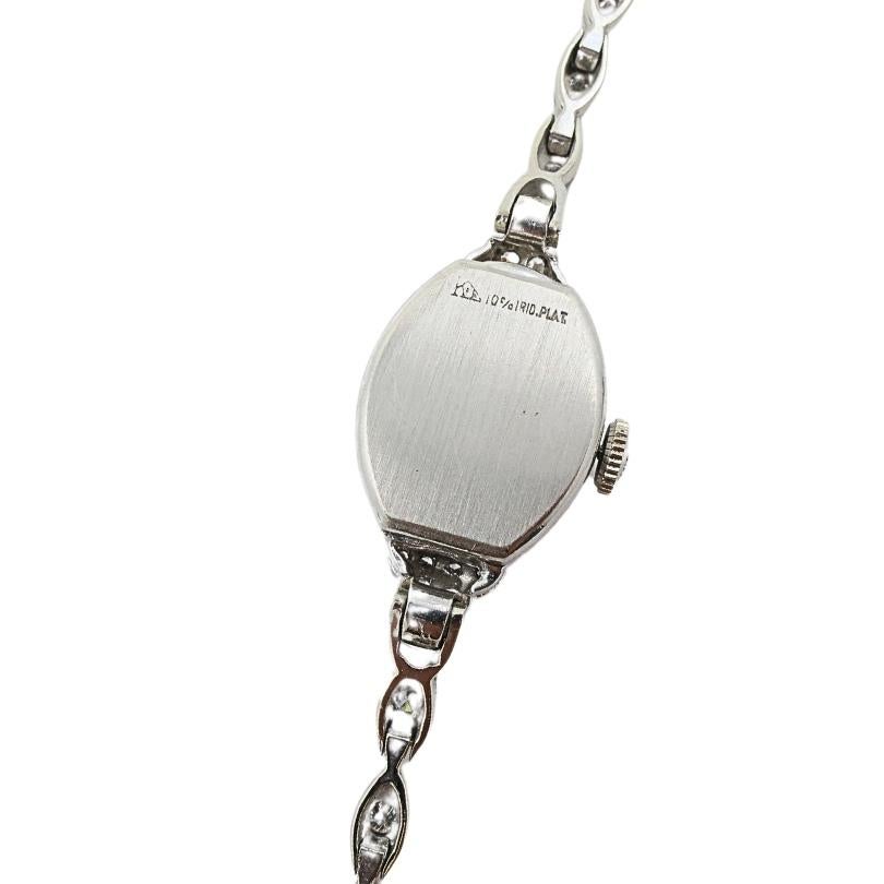 Longines Watch Art Deco Platinum Ladies Watch For Sale 6