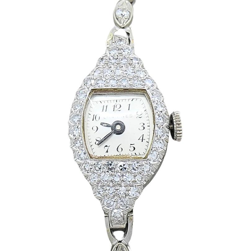 Longines Watch Art Deco Platinum Ladies Watch In Good Condition For Sale In Beverly Hills, CA