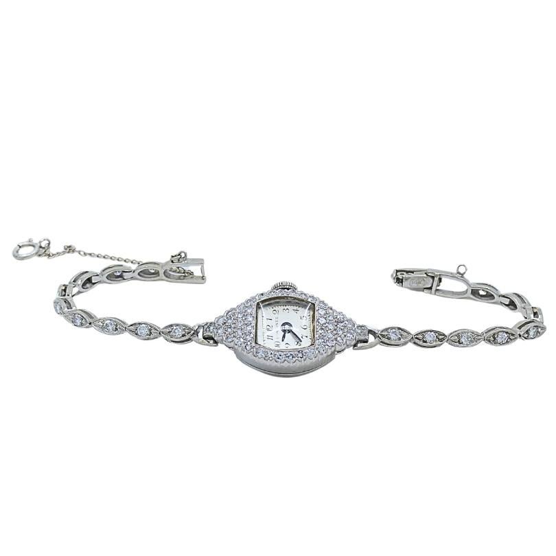 Longines Watch Art Deco Platinum Ladies Watch For Sale 1