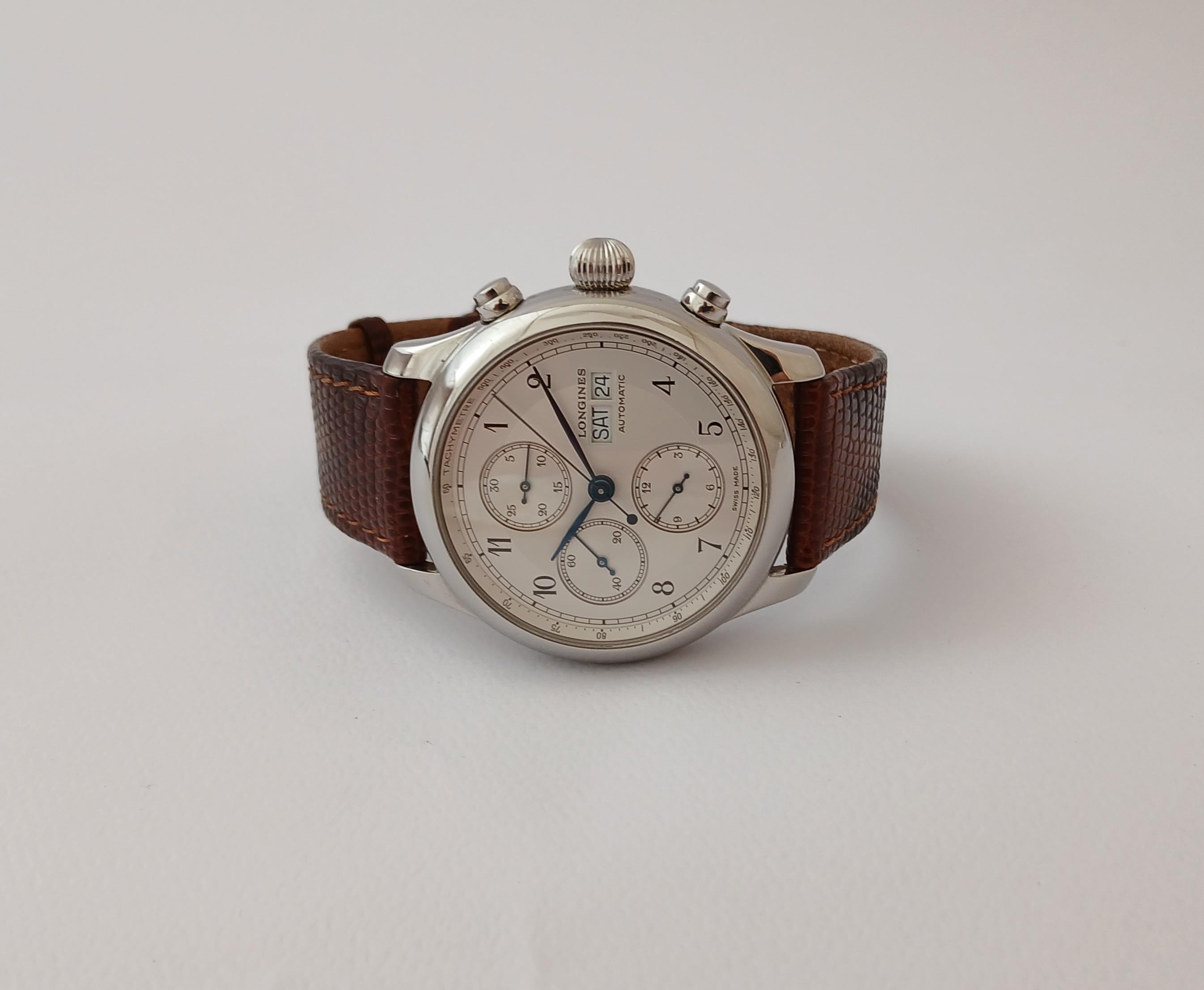 Longines Weems L674.1 Chronograph Automatik Limited Edition Herrenuhr im Angebot 8