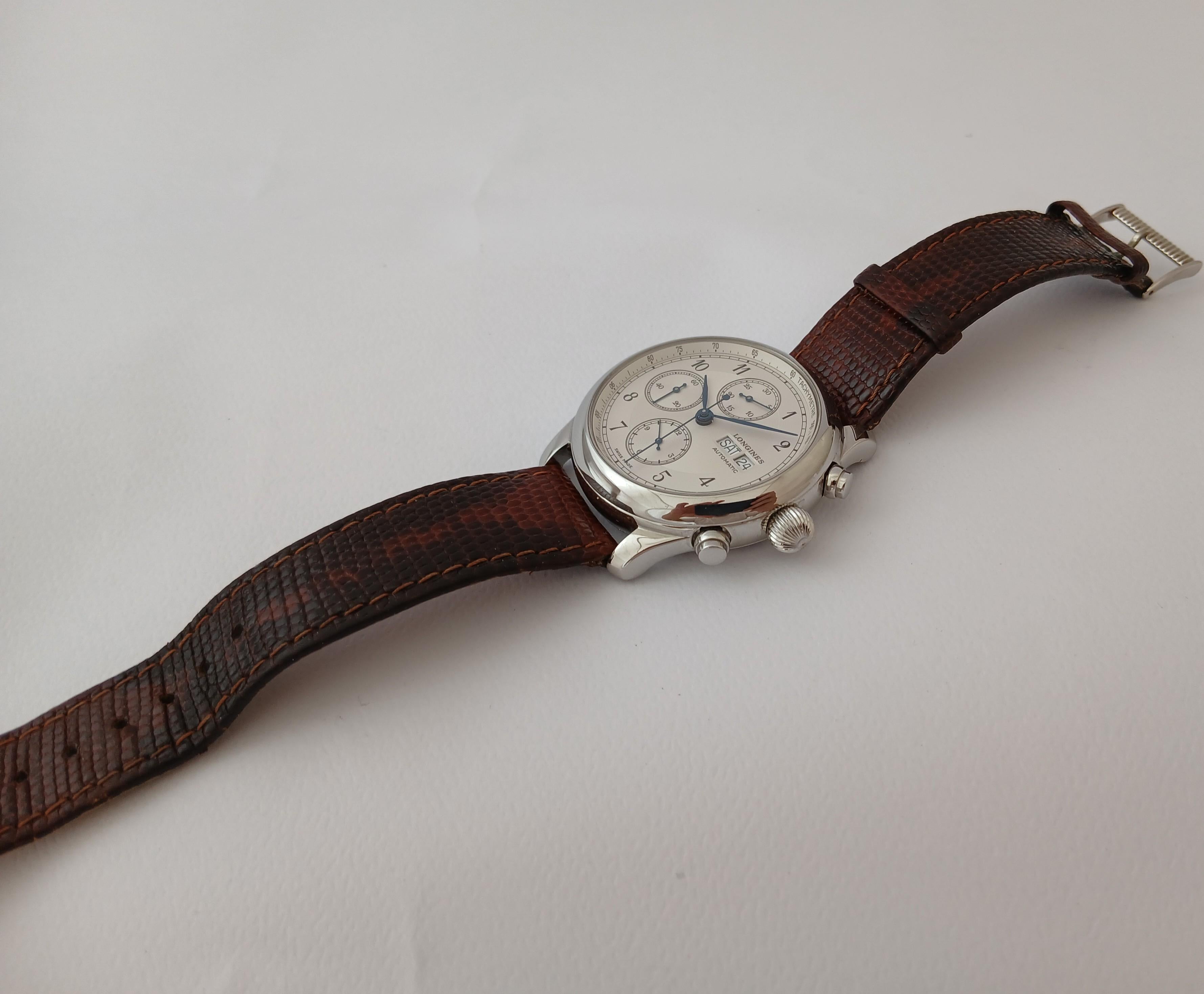 Longines Weems L674.1 Chronograph Automatik Limited Edition Herrenuhr im Angebot 10