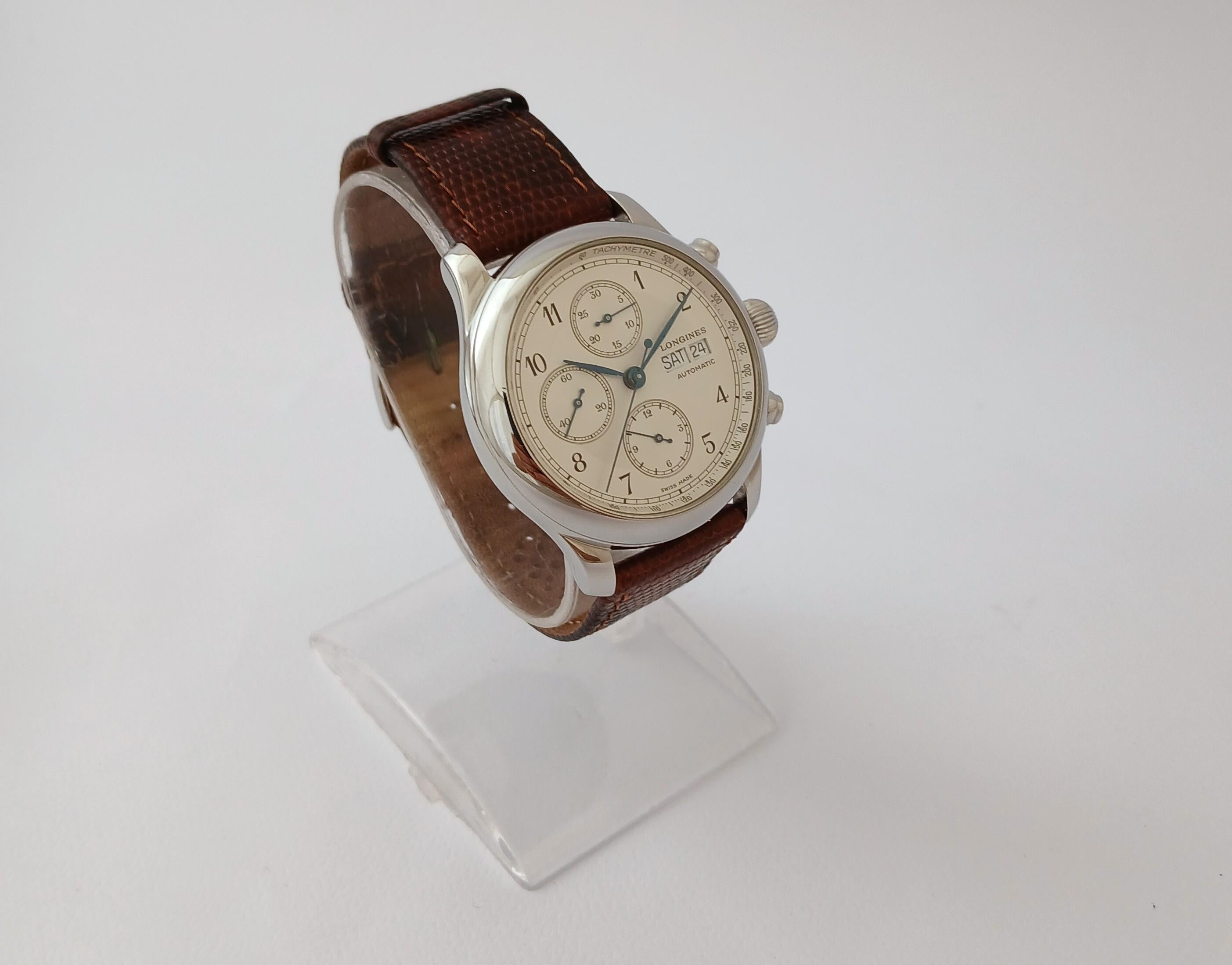 Longines Weems L674.1 Chronograph Automatik Limited Edition Herrenuhr im Zustand „Gut“ im Angebot in Toronto, CA