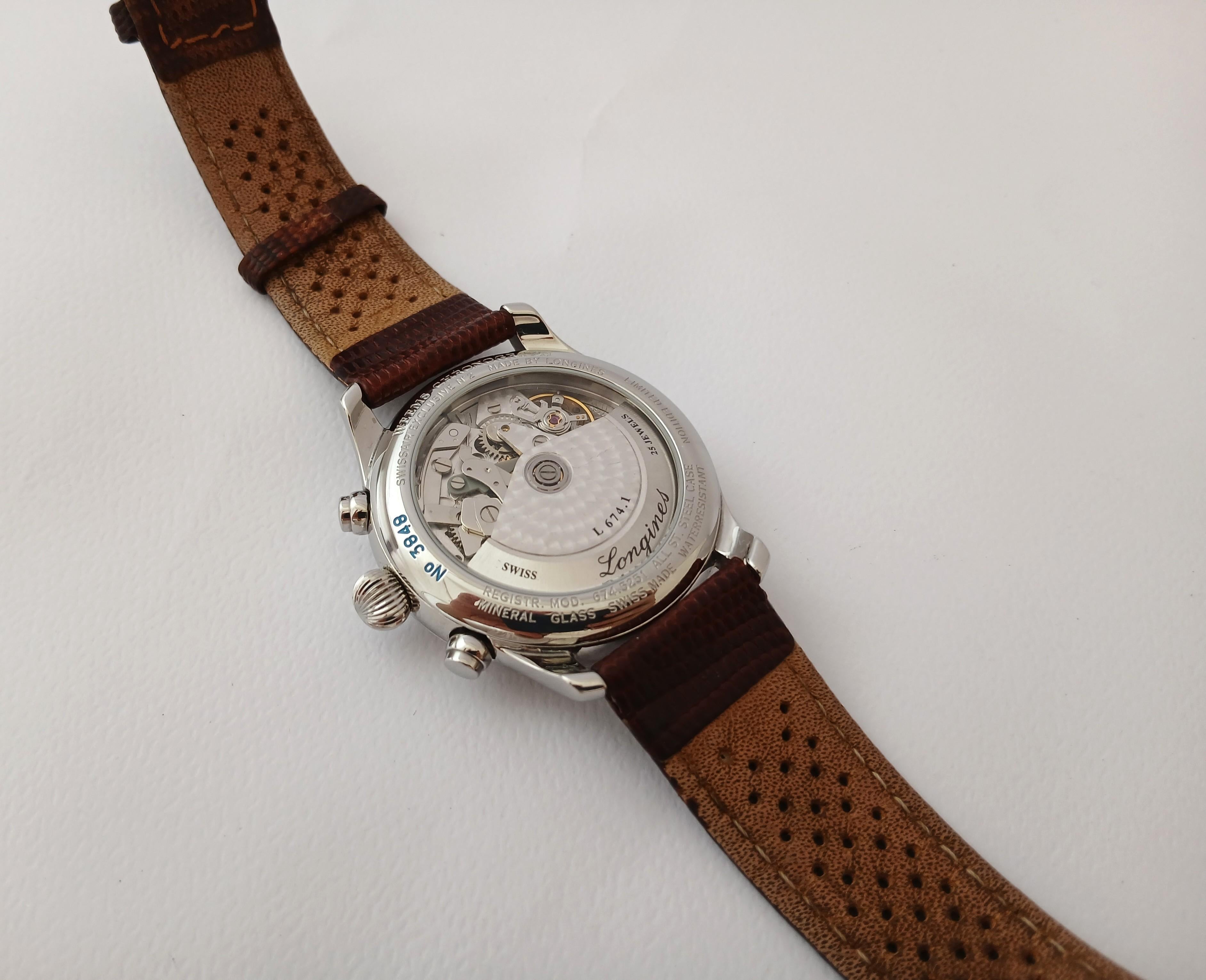 Longines Weems L674.1 Chronograph Automatik Limited Edition Herrenuhr im Angebot 1