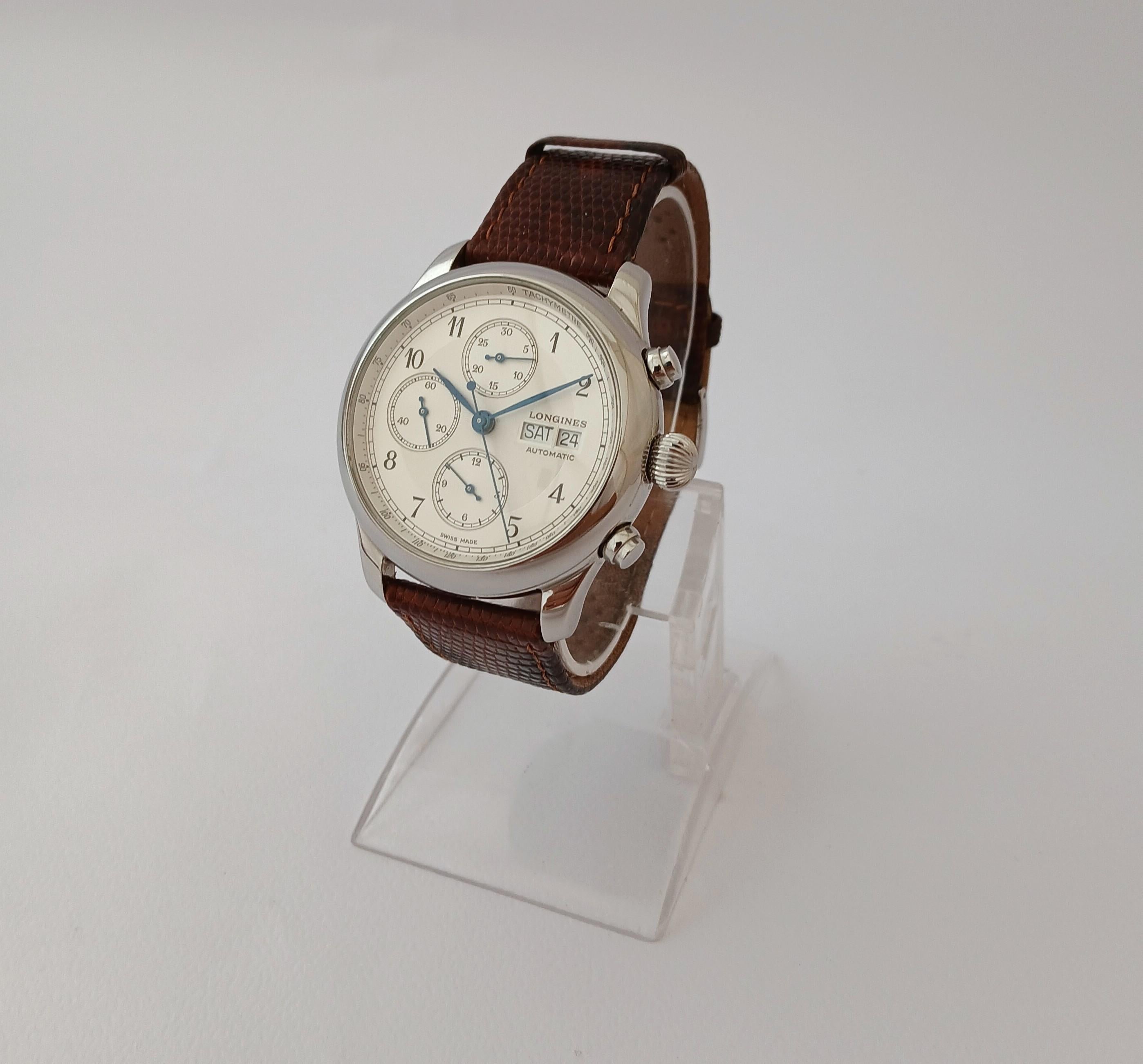 Longines Weems L674.1 Chronograph Automatik Limited Edition Herrenuhr im Angebot 6