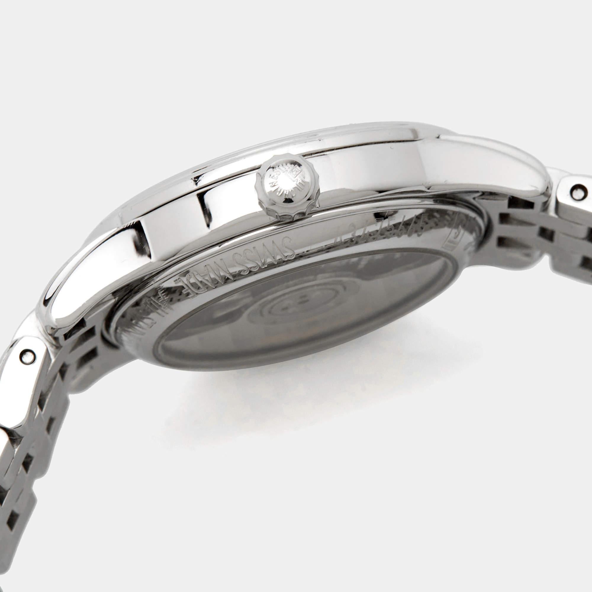 Longines White Stainless Steel Diamond Flagship L4.274.4.27.6 Women's Wristwatch 3