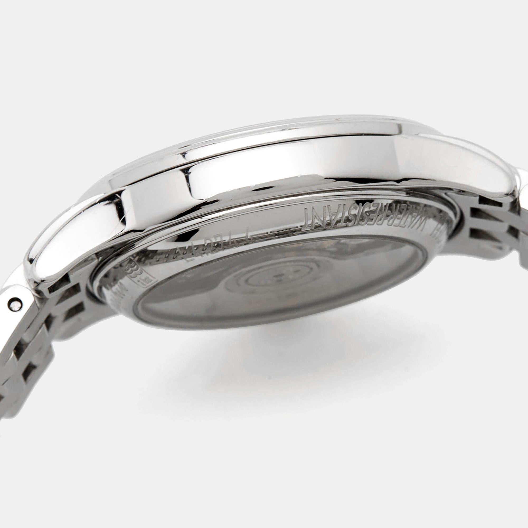 Longines White Stainless Steel Diamond Flagship L4.274.4.27.6 Women's Wristwatch 4