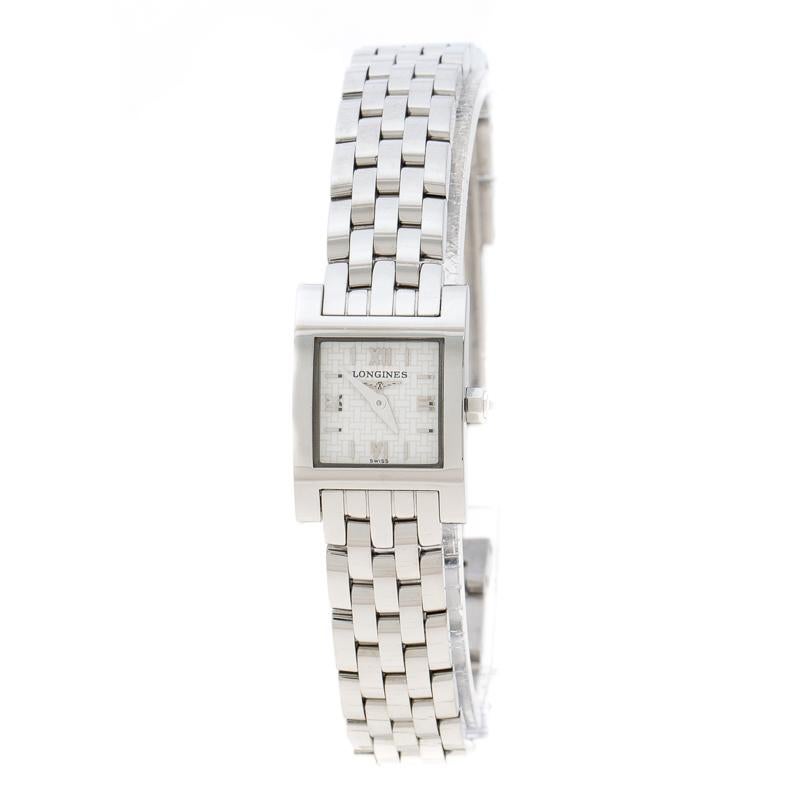 Longines White Stainless Steel Dolce Vita L5.161.4 Women's Wristwatch 16 mm