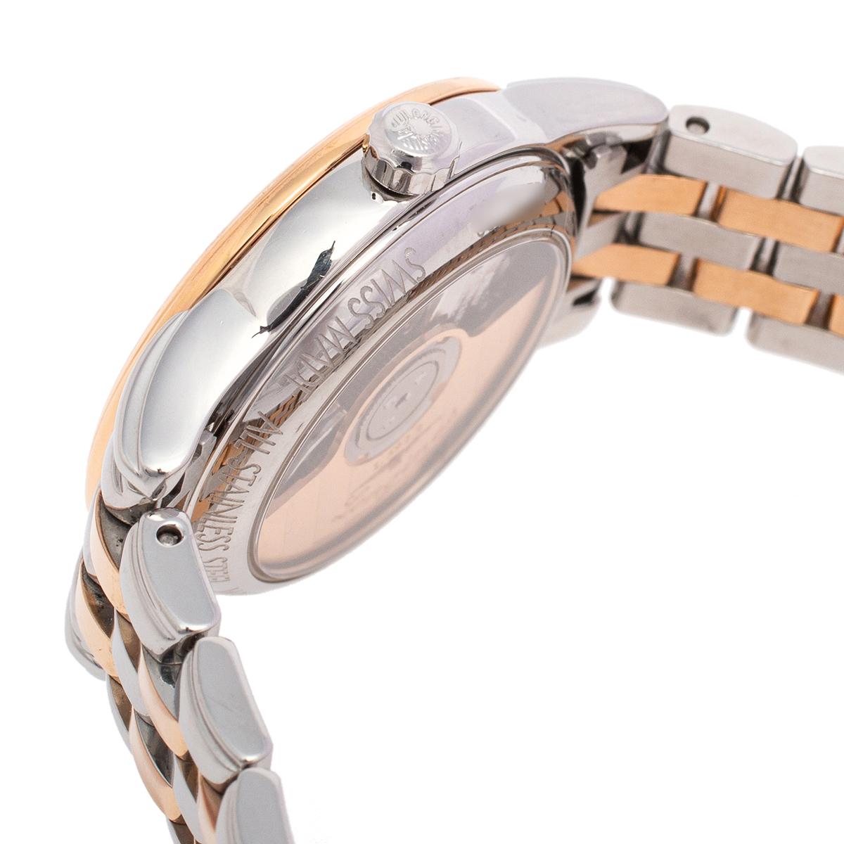 Longines White Two-Tone Diamonds Flagship Women's Wristwatch 26 mm 2