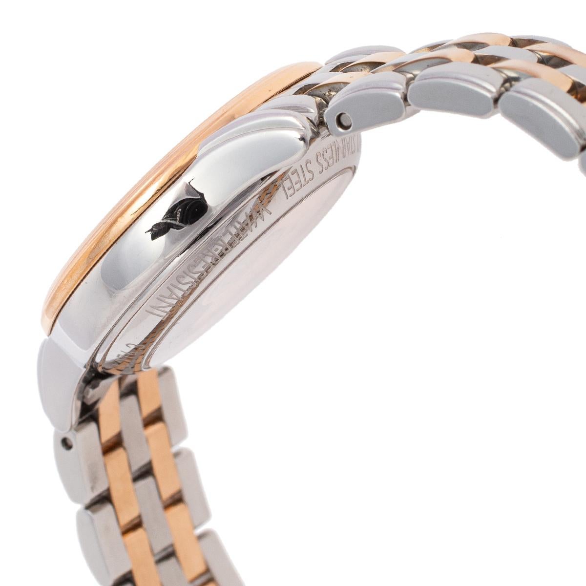 Longines White Two-Tone Diamonds Flagship Women's Wristwatch 26 mm 4