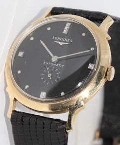 Longines Wittnauer New York Vintage Automatic 14K Gold Diamond Dial Wristwatch