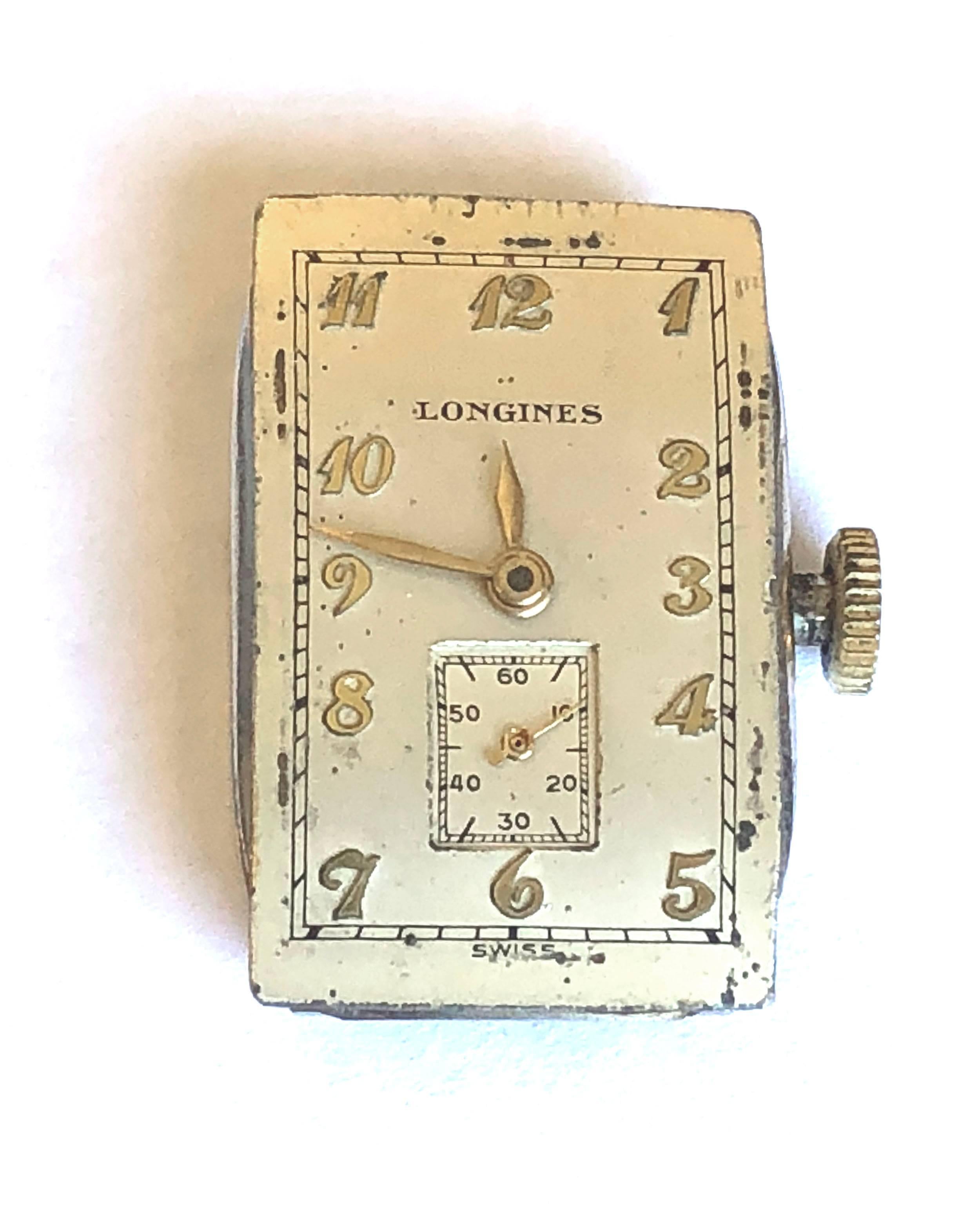 Longines, Gelbgold-Armbanduhr im Art déco-Stil, 1943 1